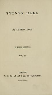 Cover of: Tylney Hall by Thomas Hood