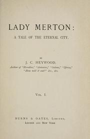 Cover of: Lady Merton: a tale of the Eternal City.