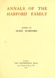 Annals of the Harford family