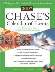 Cover of: Chase's Calendar of Events 2007 w/CD ROM (Chase's Calendar of Events) by Editors of Chase's