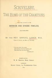 Cover of: Scrivelsby, the home of the champions. by Samuel Lodge