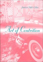 Cover of: Act of contrition by Janice Holt Giles