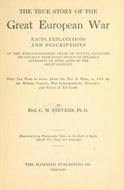 Cover of: The true story of the great European war by Stevens, Charles McClellan