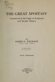 Cover of: The great apostasy by James Edward Talmage, James Edward Talmage