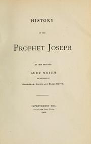 Cover of: History of the Prophet Joseph