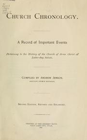 Cover of: Church chronology: a record of important events pertaining to the history of the Church of Jesus Christ of Latter-day Saints.