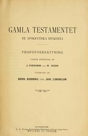 Cover of: Gamla Testamentet de Apokryfiska Böckerna