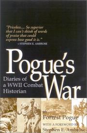 Cover of: Pogue's war by Forrest C. Pogue