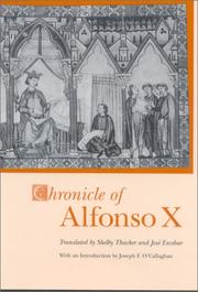 Cover of: Chronicle of Alfonso X (Studies in Romance Languages (Lexington, Ky.), 47.)