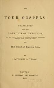 Cover of: The four Gospels by by Nathaniel S. Folsom.