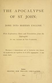 Cover of: The Apocalypse of St. John