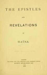 Cover of: The Epistles and Revelations in Hausa.