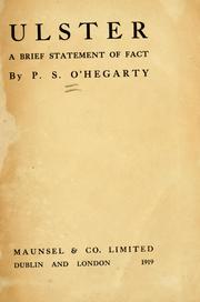 Cover of: Ulster: a brief statement of fact
