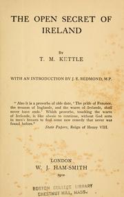 Cover of: The open secret of Ireland by Tom Kettle