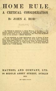 Cover of: Home rule | John Joseph Horgan