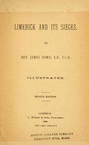 Cover of: Limerick and its sieges by James Dowd