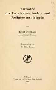 Cover of: Gesammelte schriften by Ernst Troeltsch