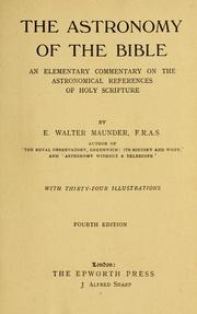 Cover of: The astronomy of the Bible. by E. Walter Maunder