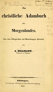 Cover of: Das christliche Adambuch des Morgenlandes