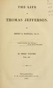 Cover of: The life of Thomas Jefferson by Henry Stephens Randall