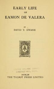Cover of: Early life of Eamonn de Valera