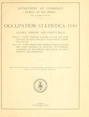Cover of Occupation statistics: 1910 by united states. bureau of the census