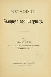 Method in grammar and language by George Wallace Neet