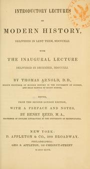 Introductory lectures on modern history by Arnold, Thomas