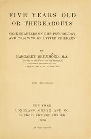 Cover of: Five years old or thereabouts by Margaret Drummond