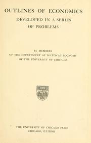Cover of: Outlines of economics developed in a series of problems