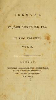 Cover of: Sermons by Disney, John