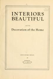 Cover of: Interiors beautiful and the decoration of the home.