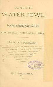 Cover of: Domestic water fowl.: Ducks, geese and swans. How to rear and manage them.