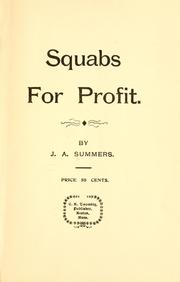 Squabs for profit by J. A. Summers