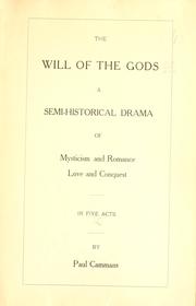 Cover of: The will of the gods | Paul Cammans