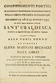 Componimenti poetici in occasione di solennizzarsi straordinariamente nella Chiesa Pievania di Calcinaja nei giorni 27, 28, e 29 maggio 1797, la festa della gloriosa vergine Sant' Ubaldesca nativa e protettrice di detta terra