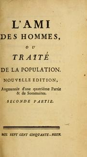 Cover of: L' ami des hommes by Victor de Riquetti marquis de Mirabeau