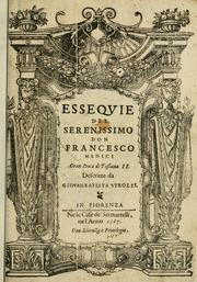 Cover of: Esseqvie del serenissimo don Francesco Medici, gran duca di Toscana II.