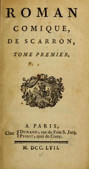 Roman comique, de Scarron .. by Scarron Monsieur
