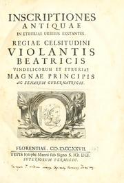 Cover of: Inscriptiones antiqvae in Etrvriae vrbibvs exstantes.