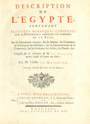 Cover of: Description de l'Egypte by Benoît de Maillet