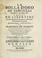 Cover of: La bolla d'oro de' fanciulli nobili romani e quella de' libertini