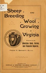 Cover of: Sheep breeding and wool growing in Virginia