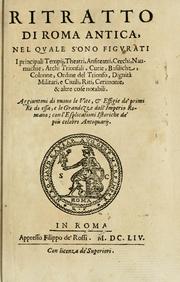 Cover of: Ritratto di Roma antica by Filippo de' Rossi