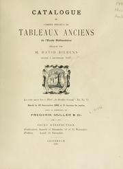 Cover of: Tableaux anciens de l'école hollandaise.