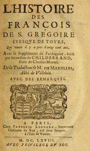 Cover of: L' Histoire des François by Saint Gregorius, Bishop of Tours