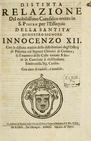 Distinta relazione del nobilissimo catafalco eretto in S. Pietro per l'essequie della Santità di nostro signore Innocenzo XII by Giovanni Francesco Buagni