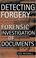 Cover of: Detecting forgery