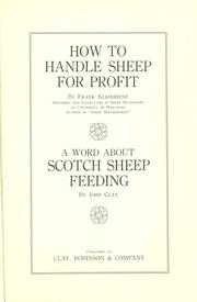 Cover of: How to handle sheep for profit by Frank Kleinheinz, Frank Kleinheinz