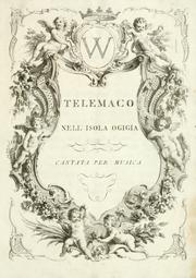 Cover of: Telemaco nell' isola Ogigia: cantata per musica.